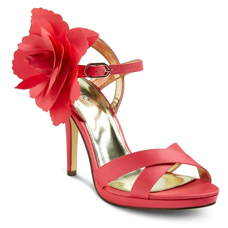 Coral red heels deals