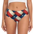 thumbnail image 1 of Women's Texas Flag Distressed Seamless Hipster Panties Stretch printed Bikini Underwear 3X-Large, 1 of 6