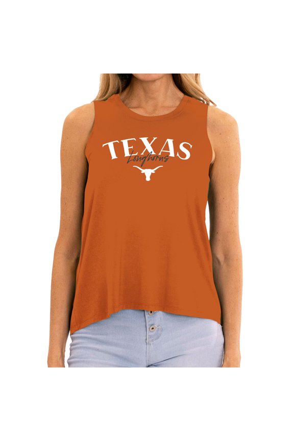 Women's  Texas Orange Texas Longhorns Hannah High Neck Tank Top