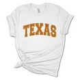 thumbnail image 1 of Women's Texas Tshirt Varsity Texas Burnt Orange State College Football Short Sleeve T-shirt-White-xl, 1 of 1