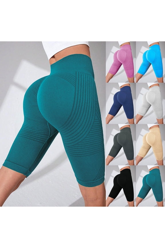Women's Textured Compression Workout Shorts High Waist Comfort Fit for Training and Yoga