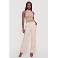 thumbnail image 1 of Women's Textured Knit Button Detail Pull On Pants, 1 of 4