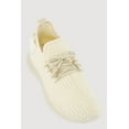 thumbnail image 1 of Women's Textured Knit Lace Up Slip On Round Toe Sneakers, 1 of 3
