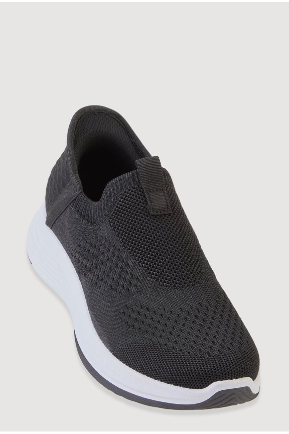 Women's Textured Knit Low Platform Slip On Sneakers