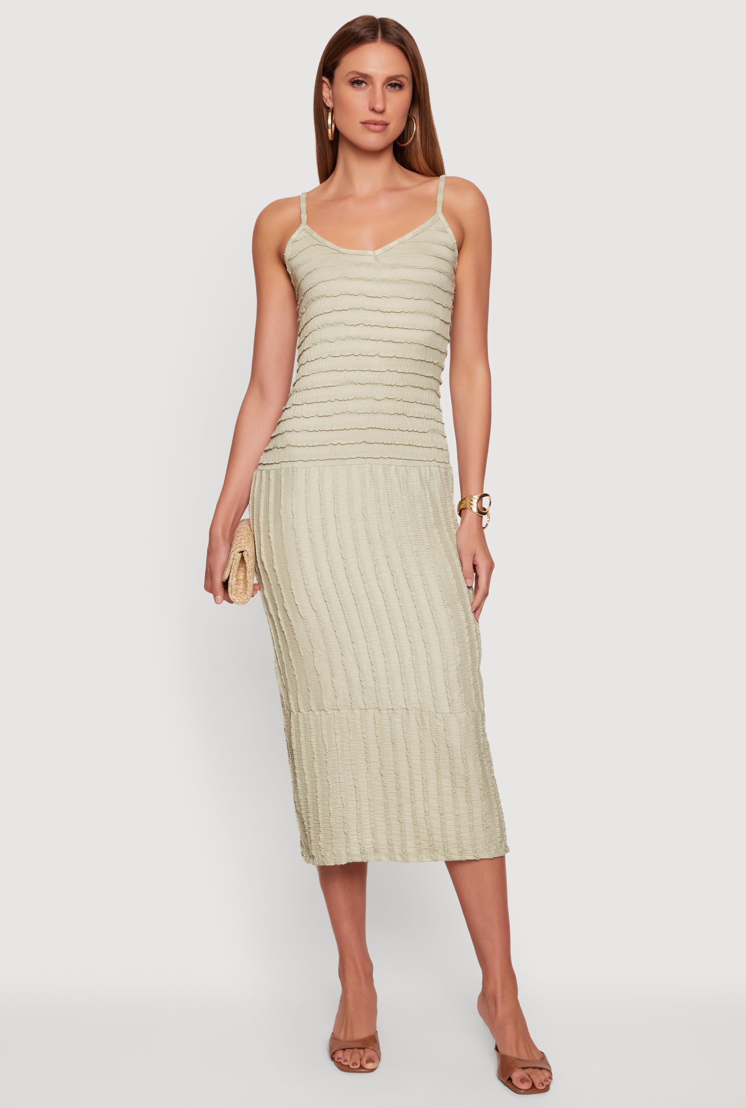 textured tiered midi dress Floral Textured Tiered Midi Dress