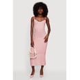 thumbnail image 1 of Women's Textured Knit Ruffle Trim Tiered Midi Dress, 1 of 3