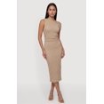 thumbnail image 1 of Women's Textured Knit Sleeveless One Shoulder Midi Dress, 1 of 4
