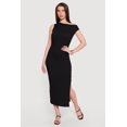 thumbnail image 1 of Women's Textured Knit Sleeveless One Shoulder Midi Dress, 1 of 3