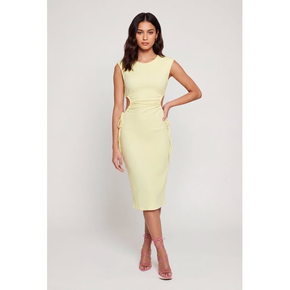 Women's Textured Knit Sleeveless Side Cut Out Dress