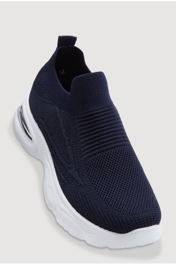 Women's Textured Knit Slip On Platform Sneakers