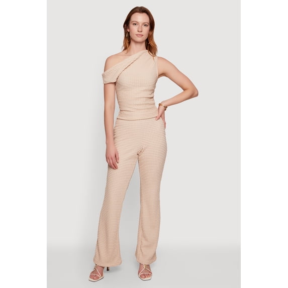 Women's Textured Knit Straight Leg Pants