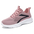 thumbnail image 1 of Women's Textured Sneakers,Breathable Running Shoes,Women's Slip Resistant Shoes,Stripe Design,Pink, 1 of 6
