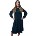 thumbnail image 1 of Women's Textured Velvet Midi Length Swing Dress, 1 of 5