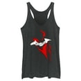 thumbnail image 1 of Women's The Batman Artistic Red & White Graffiti  Racerback Tank Top Black Heather Small, 1 of 4