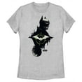 thumbnail image 1 of Women's The Batman Mirror Riddler Skyline  Graphic Tee Athletic Heather Large, 1 of 4