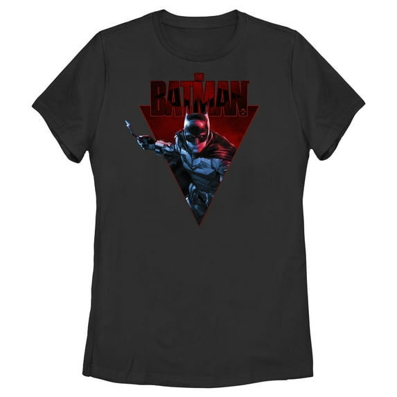 Women's The Batman Ready for Action Graphic Tee Black Medium