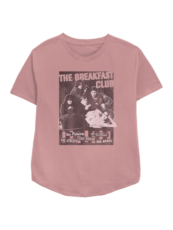 Women's The Breakfast Club Distressed Poster Graphic Tee Mauve 2X Large