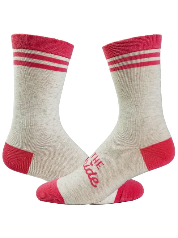 Women's The Bride Socks Funny Wedding Day Marriage Bachelorette Party Bride Squad Novelty Footwear