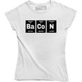 thumbnail image 1 of Women's The Chemistry Of Bacon Funny Brunch Periodic Table Science T-Shirt, 1 of 4
