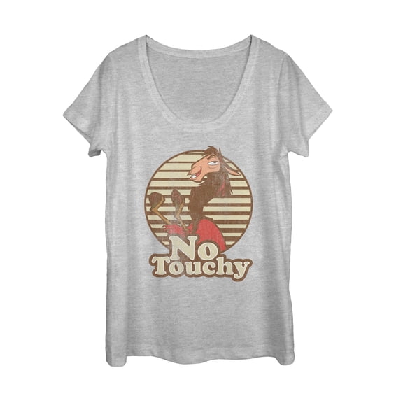 Women's The Emperor's New Groove Kuzco No Touchy Scoop Neck Athletic Heather Small