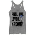 thumbnail image 1 of Women's The Emperor's New Groove Lever Kronk  Racerback Tank Top Gray Heather X Small, 1 of 3
