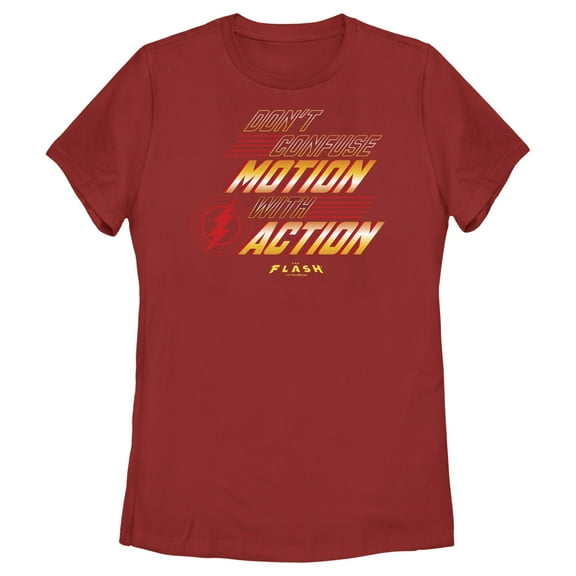Women's The Flash Don't Confuse Motion  Graphic Tee Red Large