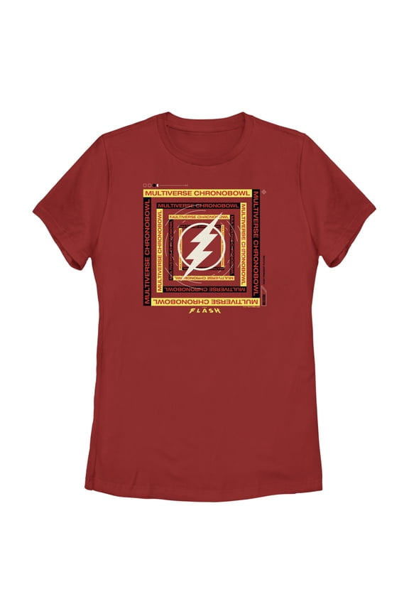Women's The Flash Multiverse Chronobowl Graphic Tee Red Medium