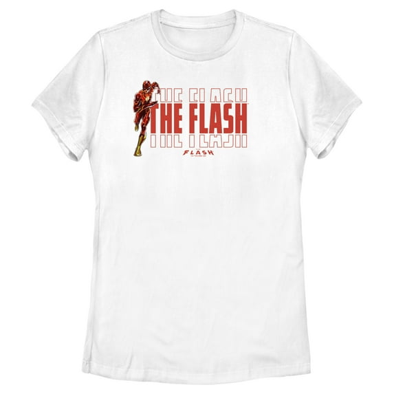 Women's The Flash Speedster Barry Allen Logo Graphic Tee White 2X Large