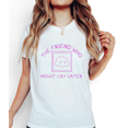 thumbnail image 1 of Women's "The Friend Who Might Cry Later" Graphic Breathable T Shirt Casual Cotton Short Sleeve Round Neck Top White S-5XL, 1 of 5