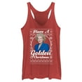 thumbnail image 1 of Women's The Golden Girls Ugly Christmas Rose Portrait  Racerback Tank Top, 1 of 4