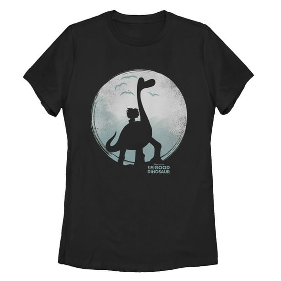 Women's The Good Dinosaur Arlo and Spot Moon Graphic Tee Black X Large