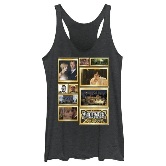 Women's The Great Gatsby Movie Scenes Racerback Tank Top Black Heather X Small