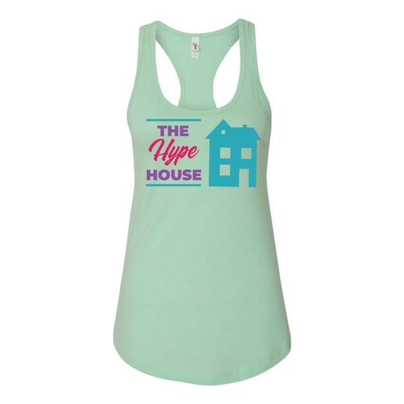 Women's The Hype House Retro Ladies Racerback Tank Top-Mint-large