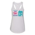 thumbnail image 1 of Women's The Hype House Retro Ladies Racerback Tank Top-White-small, 1 of 4