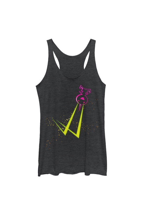 Women's The Incredibles 2 Jack-Jack Laser Show Racerback Tank Top Black Heather Large