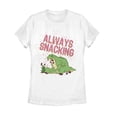 thumbnail image 1 of Women's The Land Before Time Snacking Spike  Graphic Tee White 2X Large, 1 of 4