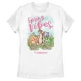 thumbnail image 1 of Women's The Land Before Time Spring Vibes Littlefoot and Friends Graphic Tee White 2X Large, 1 of 4