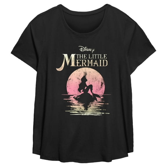 Women's The Little Mermaid Ariel Sunset  Graphic T-Shirt