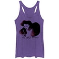 thumbnail image 1 of Women's The Little Mermaid Ariel Watercolor Fork Print  Racerback Tank Top Purple Heather 2X Large, 1 of 3