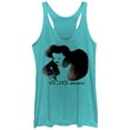 thumbnail image 1 of Women's The Little Mermaid Ariel Watercolor Fork Print  Racerback Tank Top Tahiti Blue X Large, 1 of 3