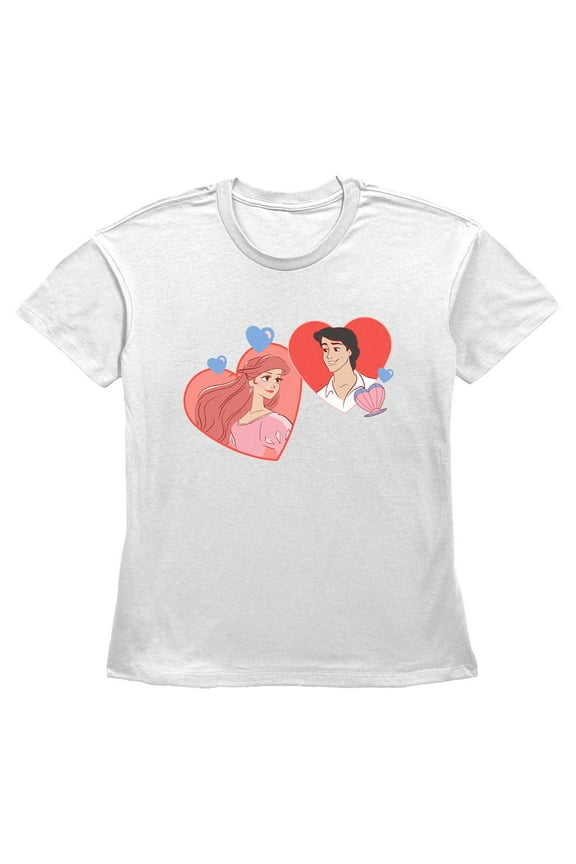 Women's The Little Mermaid Ariel and Prince Eric Love Graphic T-Shirt