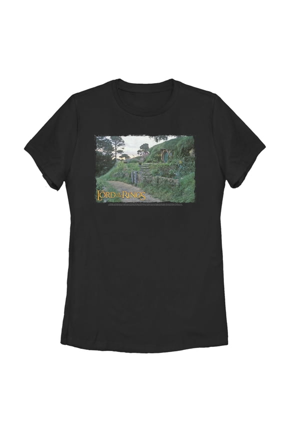 Women's The Lord of the Rings Fellowship of the Ring Cottage Logo  Graphic Tee Black 2X Large