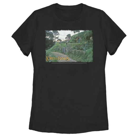 Women's The Lord of the Rings Fellowship of the Ring Cottage Logo  Graphic Tee Black Large