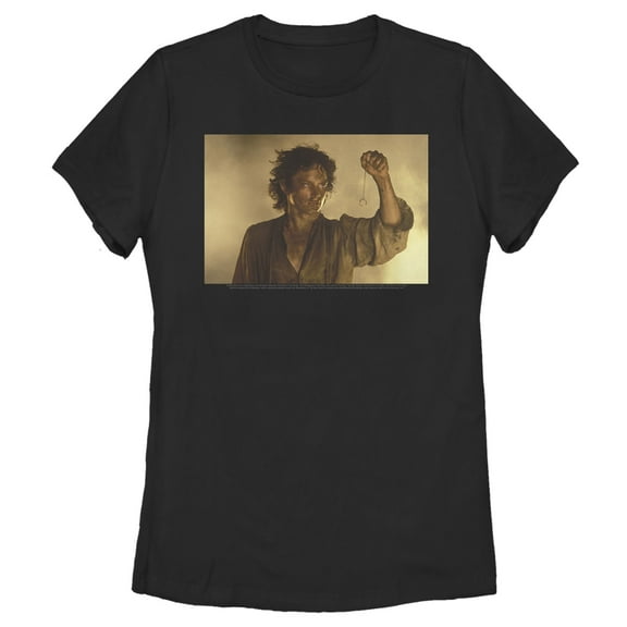 Women's The Lord of the Rings Fellowship of the Ring Frodo Last Look  Graphic Tee Black Medium