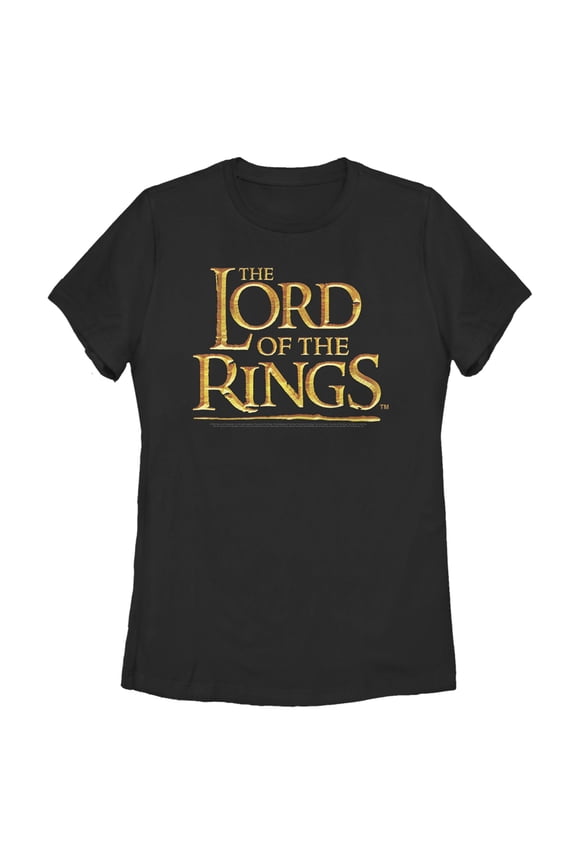 Women's The Lord of the Rings Fellowship of the Ring Movie Logo Graphic Tee Black 2X Large