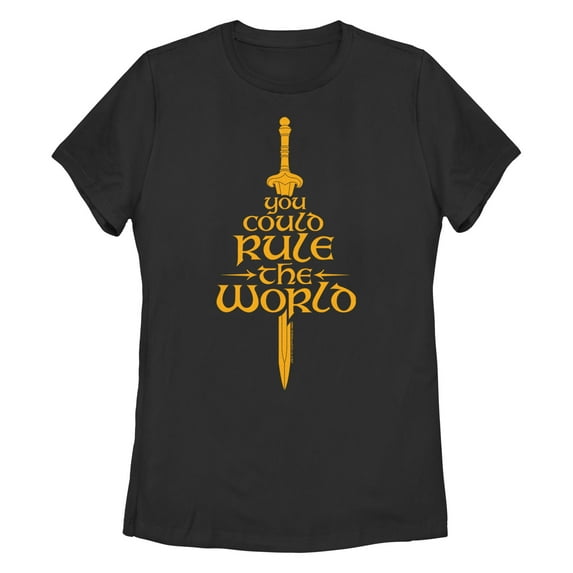 Women's The Lord of the Rings: The War of the Rohirrim You Could Rule the World Sword Graphic T-Shirt