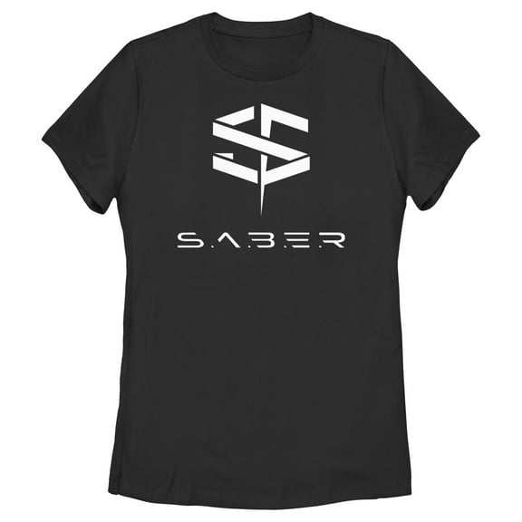 Women's The Marvels S.A.B.E.R. Logo Graphic Tee Black Large