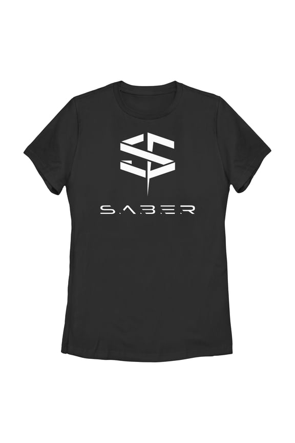 Women's The Marvels S.A.B.E.R. Logo Graphic Tee Black Medium