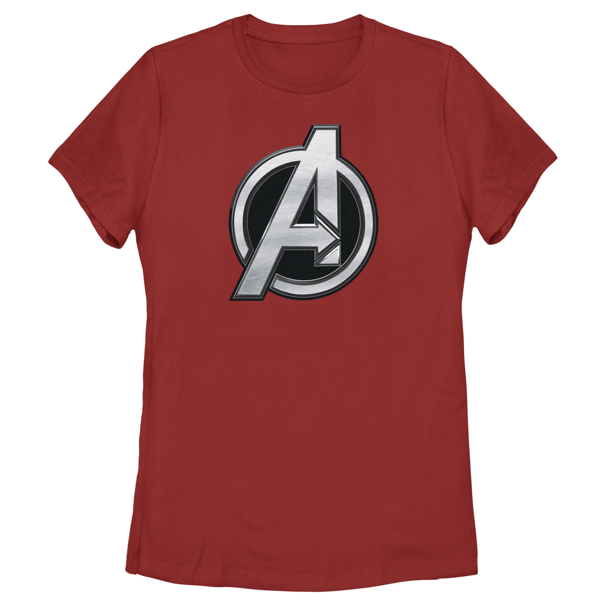 Women's The Marvels Silver Avengers Logo Graphic Tee Red 2X Large