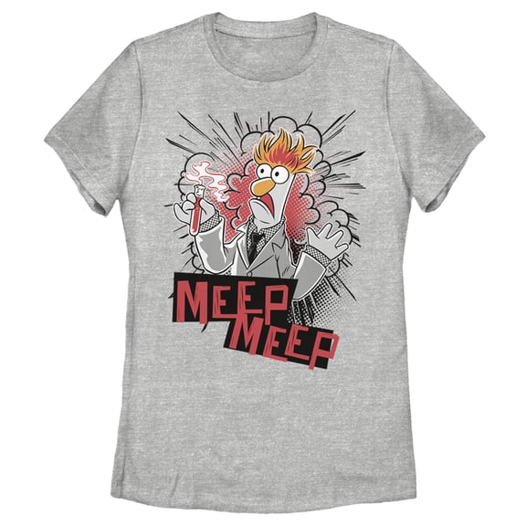 Women's The Muppets Beaker Meep Graphic Tee Athletic Heather 2X Large